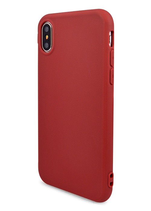 Чехол Soft-Touch для iPhone X/XS красная терракота